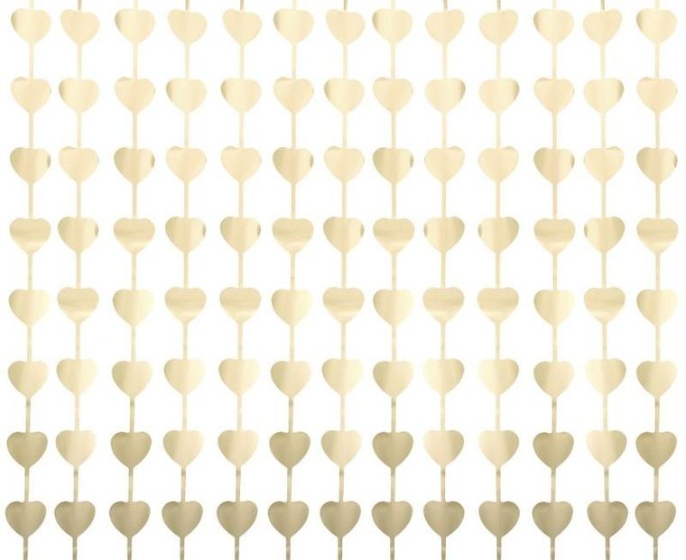 GoDan, kurtyna dekoracyjna, matowa, serca, 100-200 cm