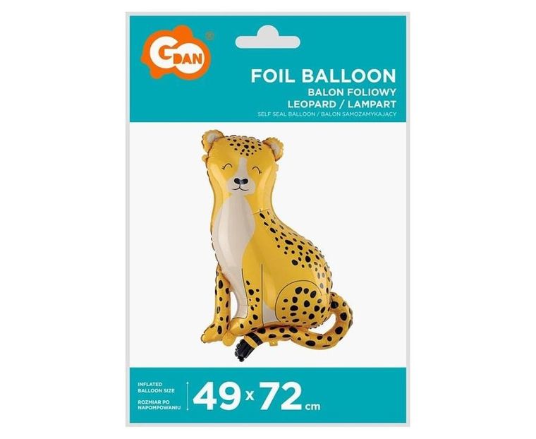 GoDan, Lampart, balon foliowy, 49-72 cm