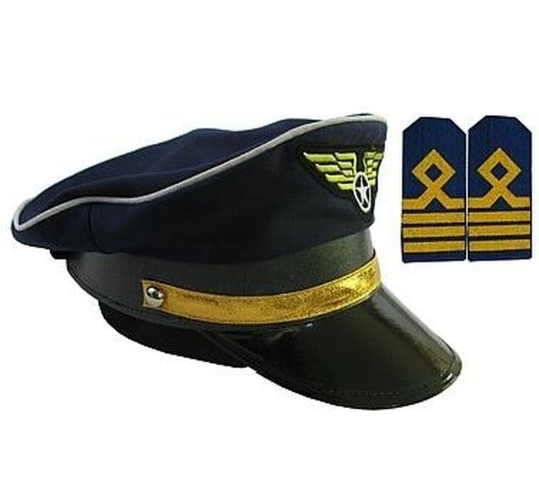 GoDan, ozdoba karnawałowa, czapka pilota z pagonami