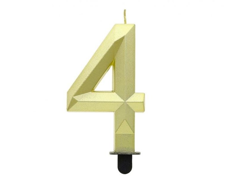 Godan, świeczka cyfra 4, Diament, 7.6 cm