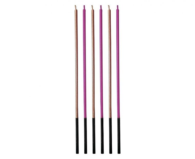 GoDan, świeczki, metaliczne, róż, złoty róż, 6 szt.