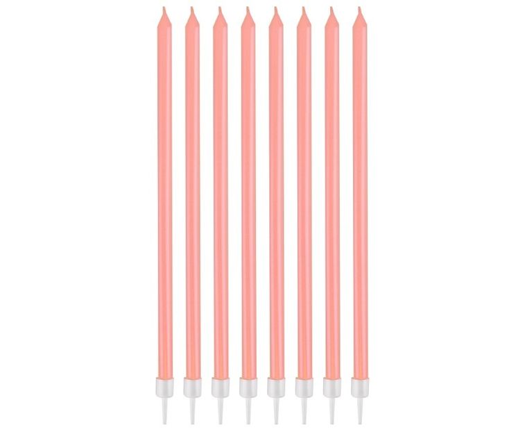 GoDan, świeczki perłowe, jasnoróżowe, 8 szt.