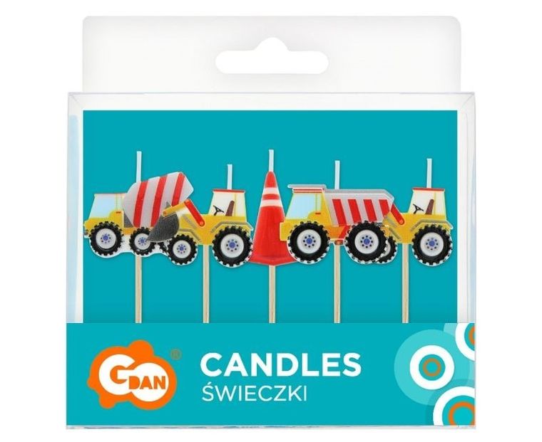 GoDan, świeczki pikery, plac budowy, 5 szt.
