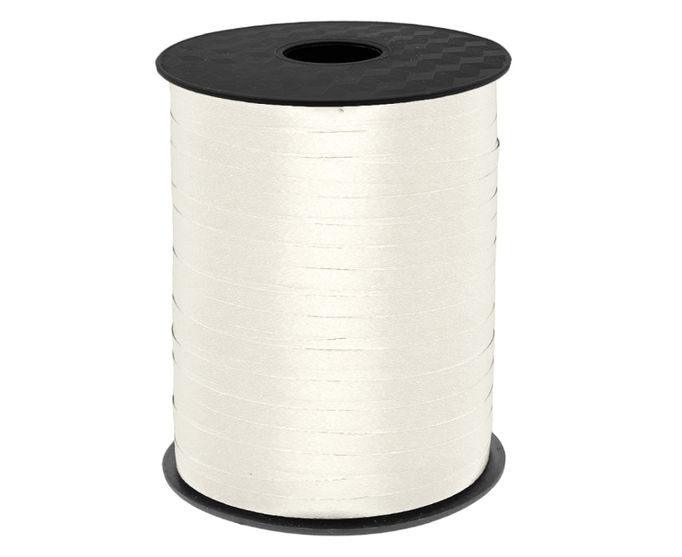 GoDan, wstążka pastelowa, biała, 458m