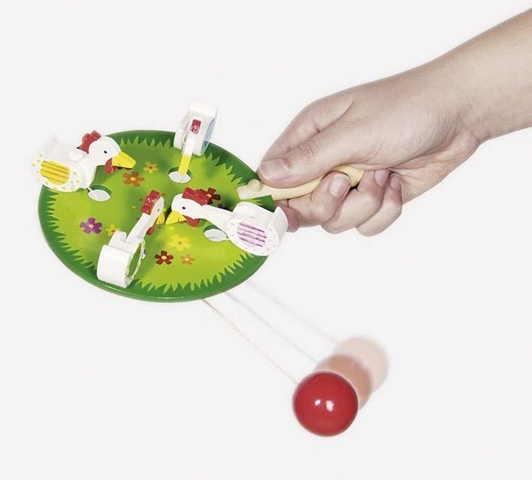 Goki, cztery dziobiące kury