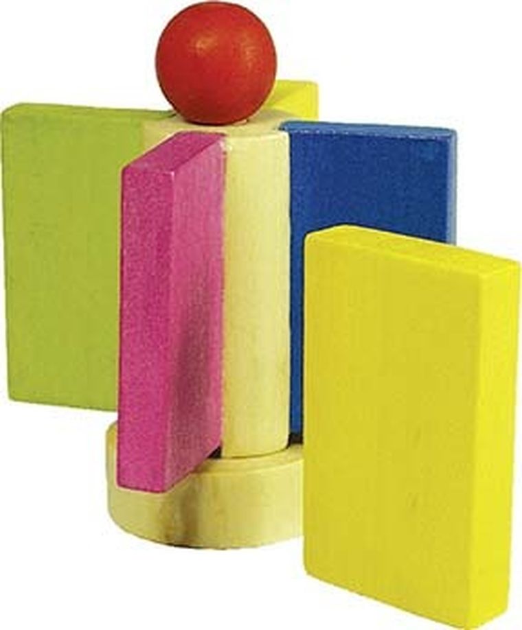 Goki, drewniane domino z kołowrotkiem