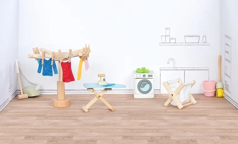 Goki, drewniane mebelki dla lalek, pralnia