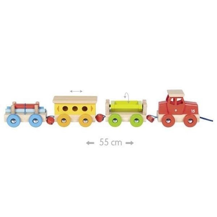 Goki, drewniany pociąg towarowy