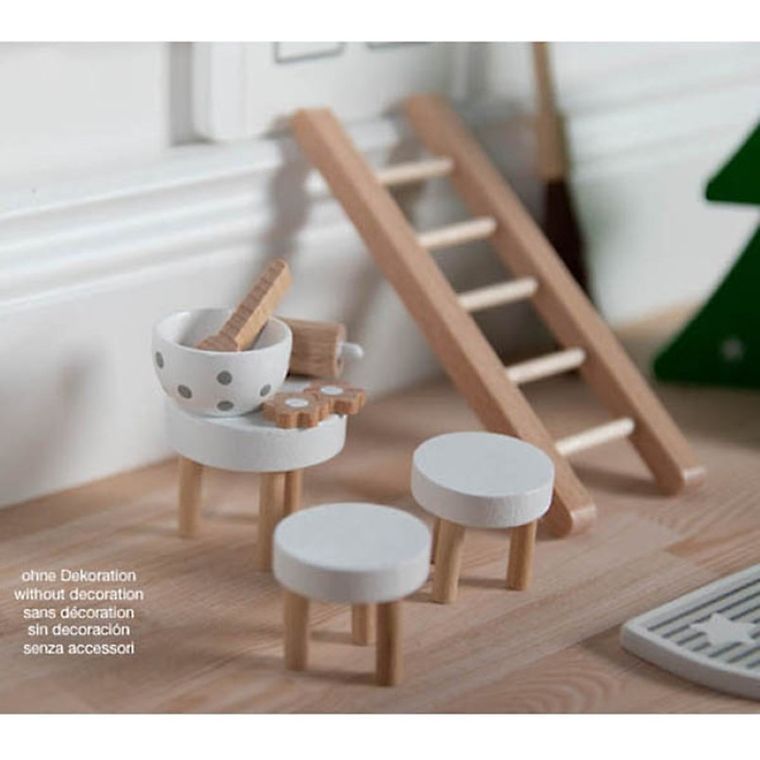 Goki, drzwi elfa, drewniane akcesoria