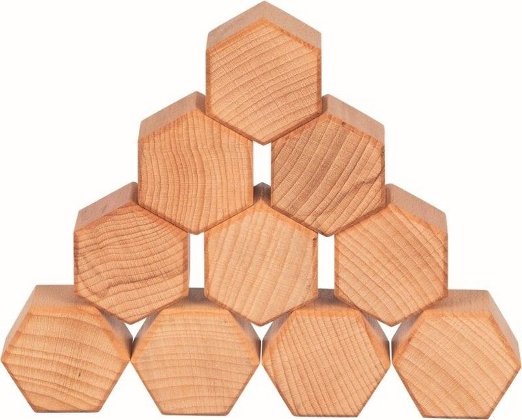 Goki, Hexa, drewniane klocki, 75 elementów
