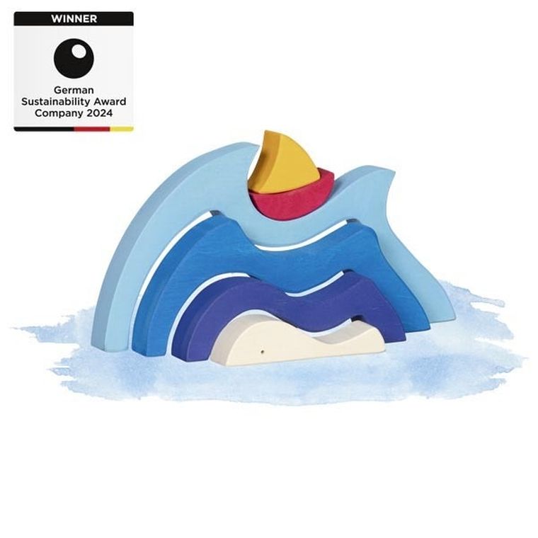 Goki, Mój mały statek na morzu, puzzle drewniane, 6 elementów