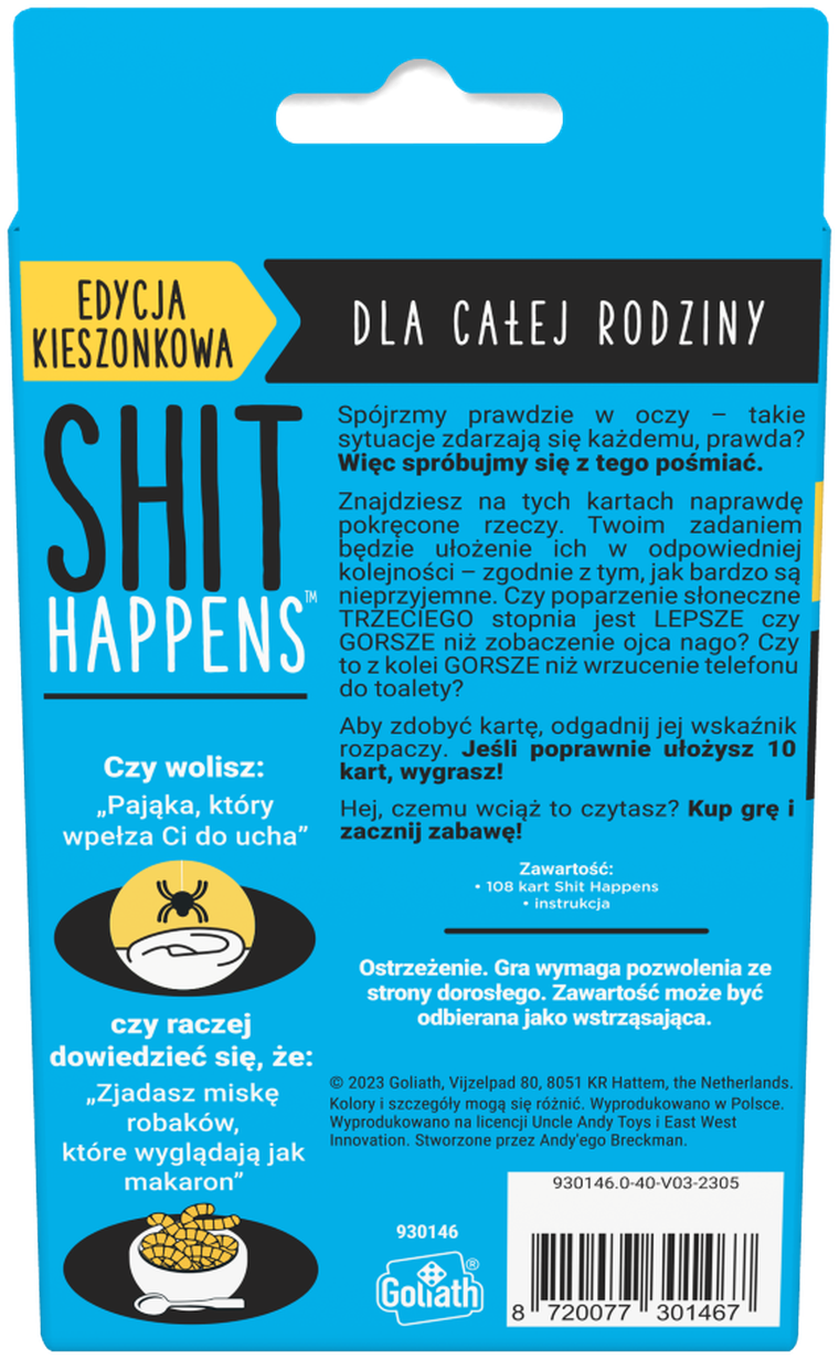 Goliath, Shit Happens, edycja rodzinna, gra karciana