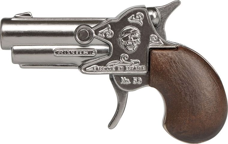 Gonher, mały pistolet pirata, metalowy