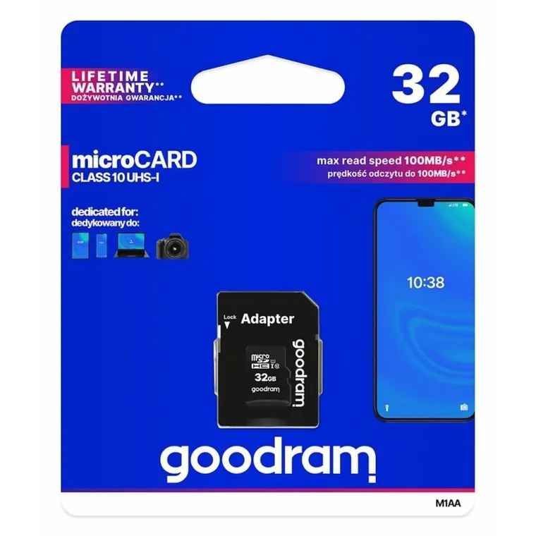 Goodram, karta Micro SDHC, 32GB + adapter