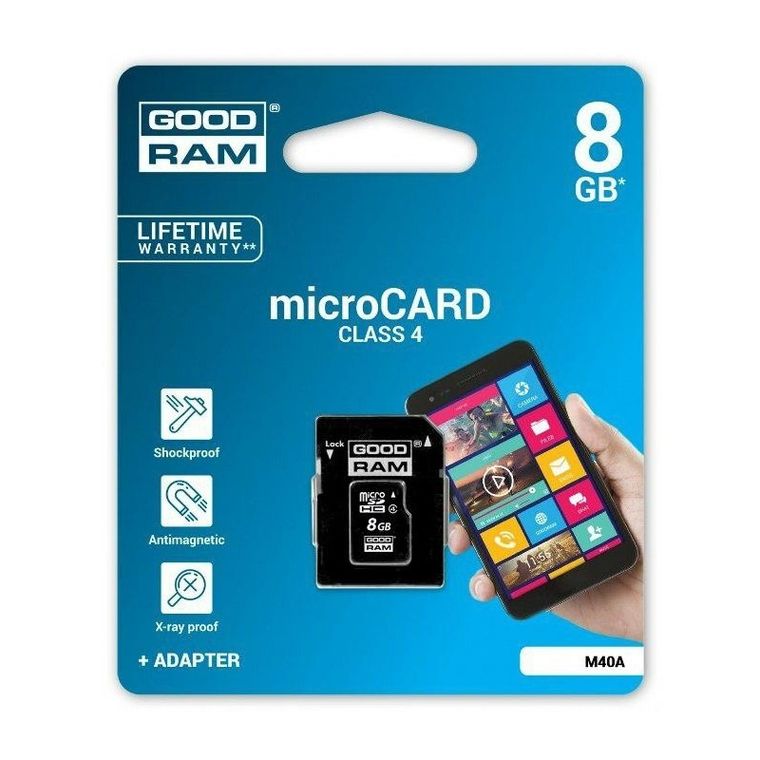 Goodram, karta Micro SDHC 8GB + adapter