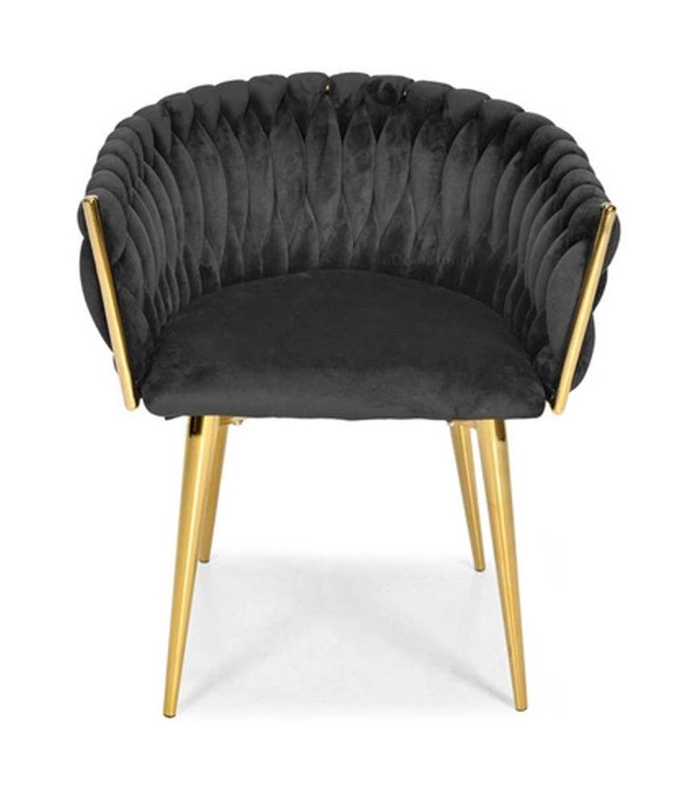 Gordon Trade, Glamour, krzesło welurowe, czarne