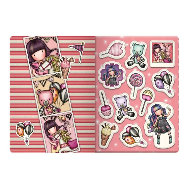 Gorjuss, Fairground, Carousel, mały notes z naklejkami