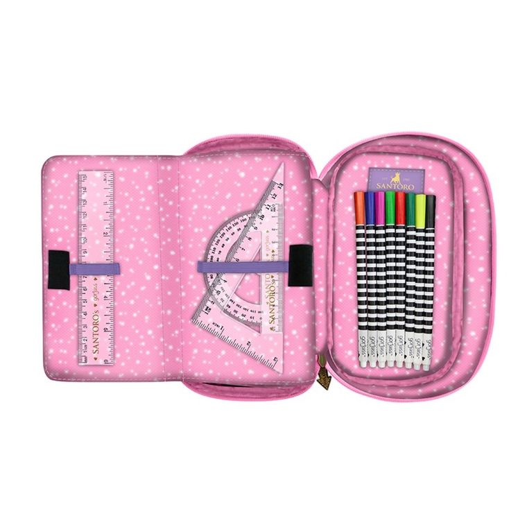 Gorjuss, Fairground, First Prize, 4-częściowy piórnik z wyposażeniem, rozkładany