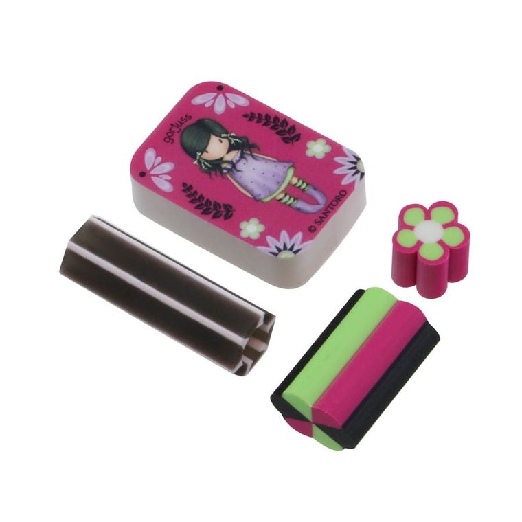 Gorjuss Fiesta, You Brought Me Love, zestaw gumek do ścierania, 4 szt.