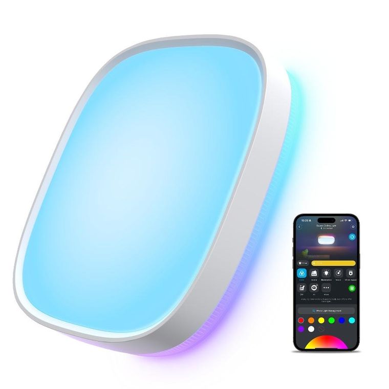 Govee, Square Smart Ceiling Light, lampa sufitowa LED, 2400lm, 2700K-6500K, 2.4GHz, Wi-Fi + Bluetooth, H80A4