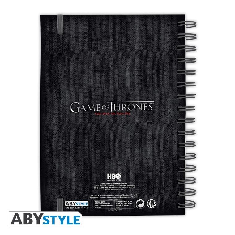 Gra o Tron, Stark, notes z gumką, 1 szt.