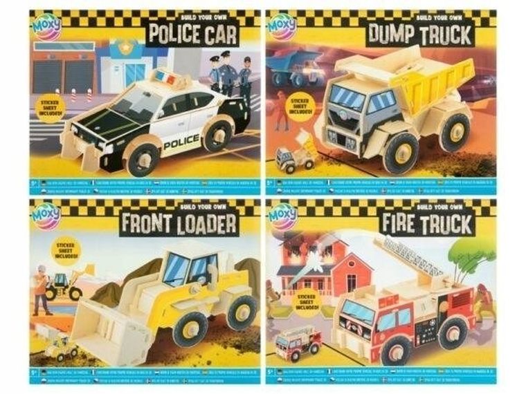 Grafix, drewniana konstrukcja pojazdu 3D, model do składania, 1 szt.