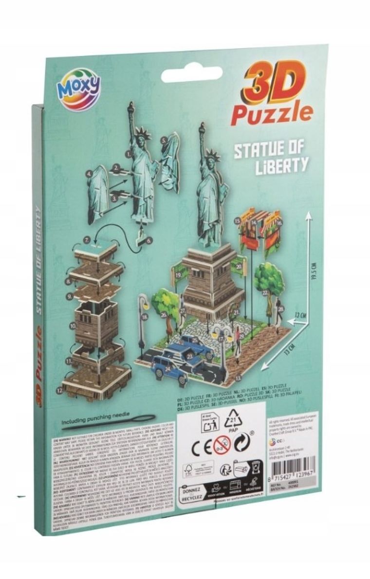 Grafix, Statua Wolności, piankowe puzzle 3D