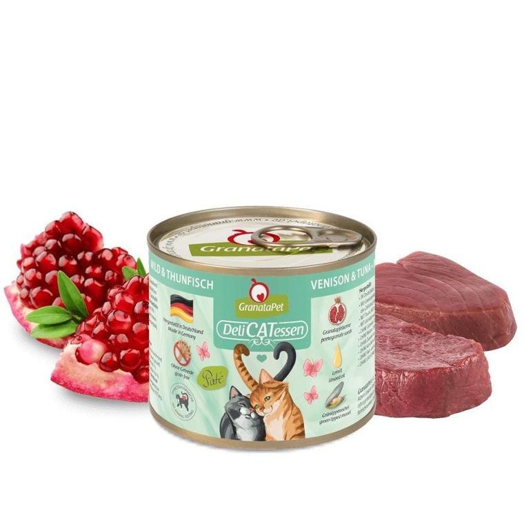 GranataPet, DeliCatessen, dziczyzna i tuńczyk, karma mokra dla kota, 200g