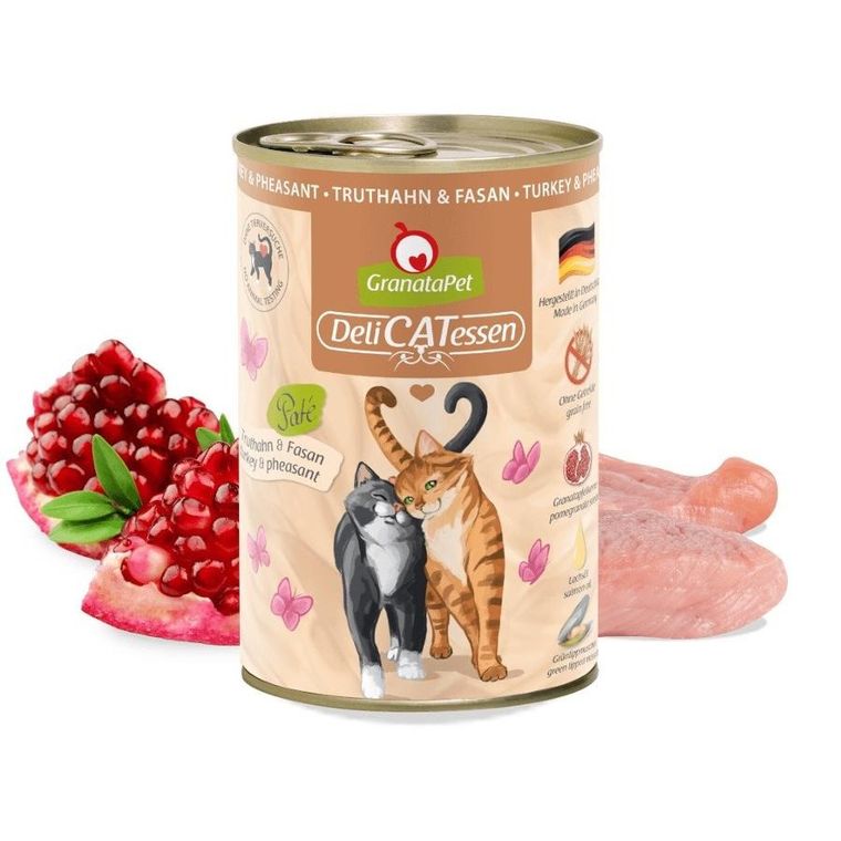 GranataPet, DeliCatessen, Indyk i bażant mokra, karma dla kota, 400g