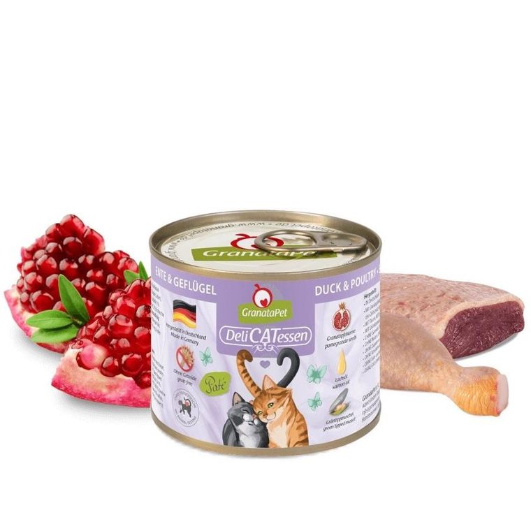 GranataPet, DeliCatessen, kaczka i drób, karma mokra dla kota, 200g
