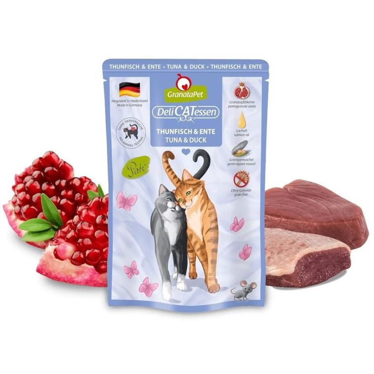 GranataPet, DeliCatessen, tuńczyk i kaczka, karma mokra dla kota, 85g