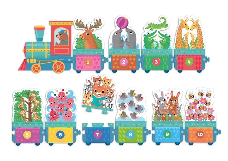 Granna, Ciuchcia, maxi puzzle z dziurką, 33 elementy