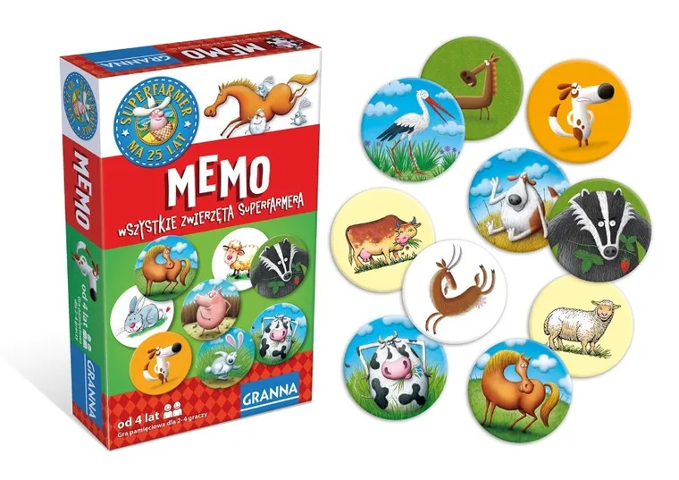 Granna, Memo: Wszystkie zwierzęta Superfarmera, gra familijna