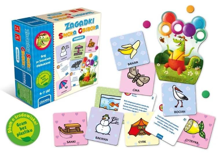 Granna, Zagadki Smoka Obiboka, niebieskie, gra edukacyjna
