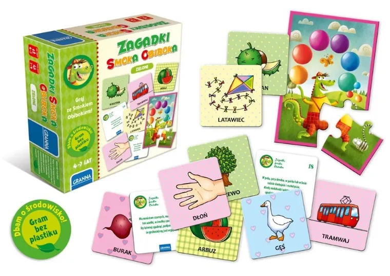 Granna, Zagadki smoka obiboka, zielone, gra edukacyjna