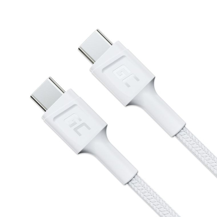 Green Cell, KABGC30W, kabel USB-C USB-C, szybkie ładowanie QC 3.0, 120 cm, biały