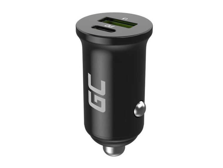 Green Cell, ładowarka samochodowa, PowerRide Nano38, 38W, 6A, 1xUSB-C, 1xUSB-A