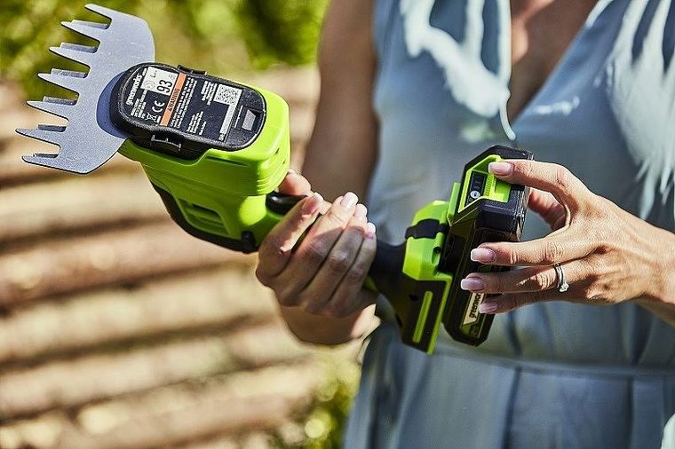Greenworks, 24v nożyce do przycinania trawy i żywopłotów, G24shtk2