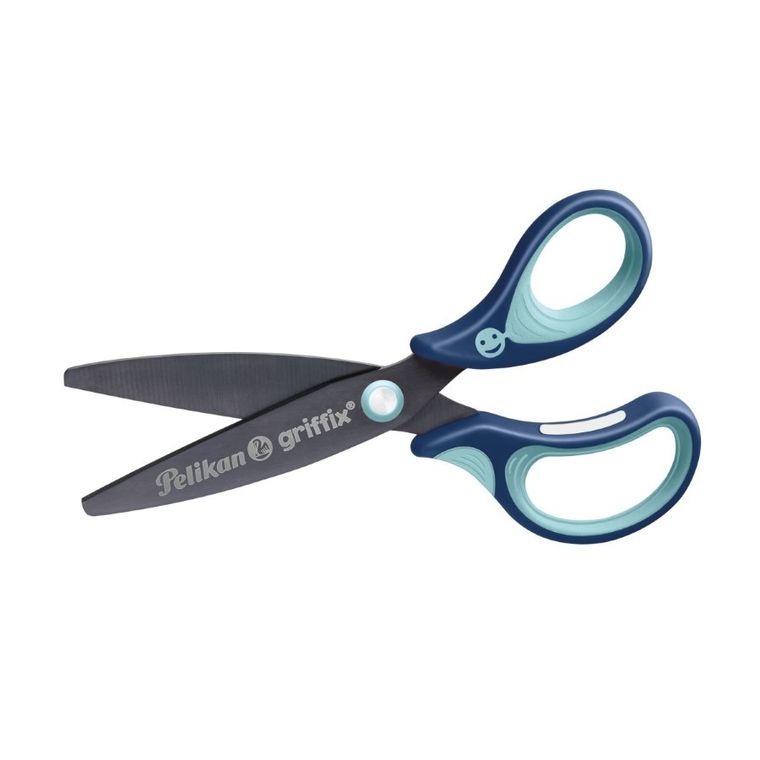 Griffix, nożyczki ergonomiczne, niebieskie