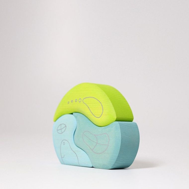 Grimm's, domek krasnoludków, klocki drewniane, niebieski