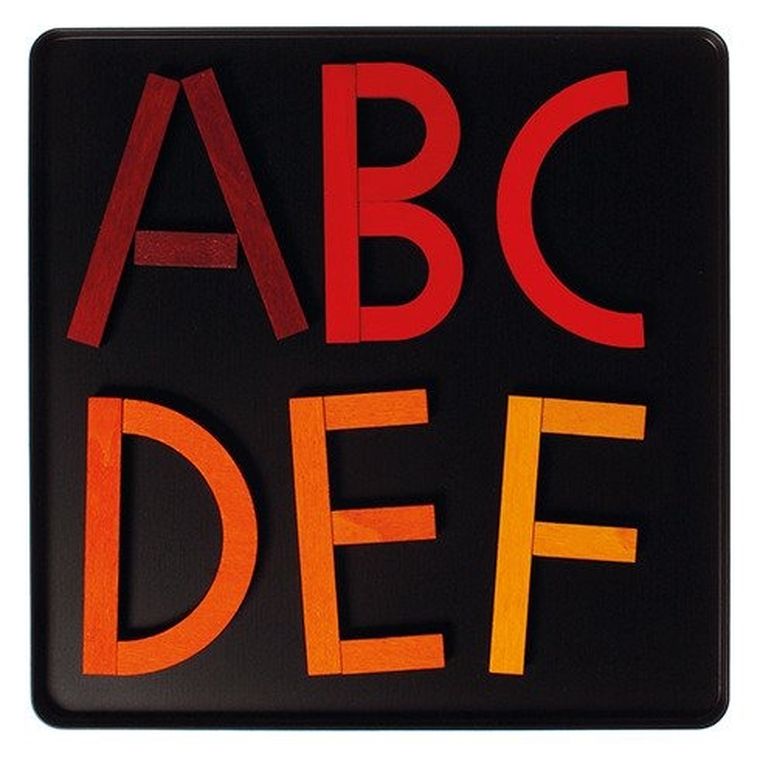 Grimm's, układanka magnetyczna, klocki drewniane, alfabet