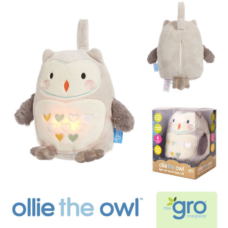 Gro Company, Sowa Ollie, szumiąca maskotka z czujnikiem płaczu i lampką nocną