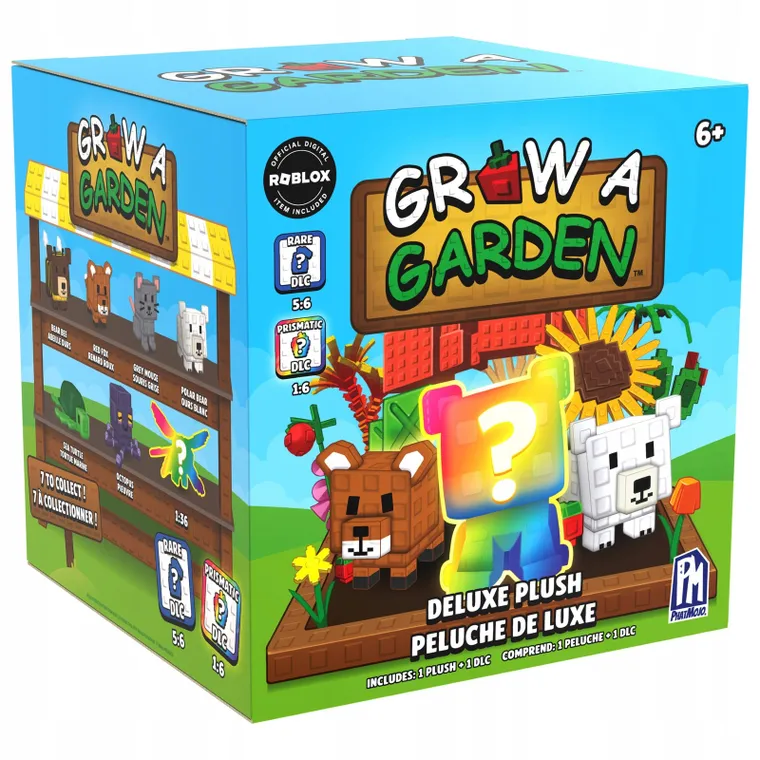 Grow a Garden, maskotka niespodzianka z kodem Roblox, 20 cm, 1 szt.