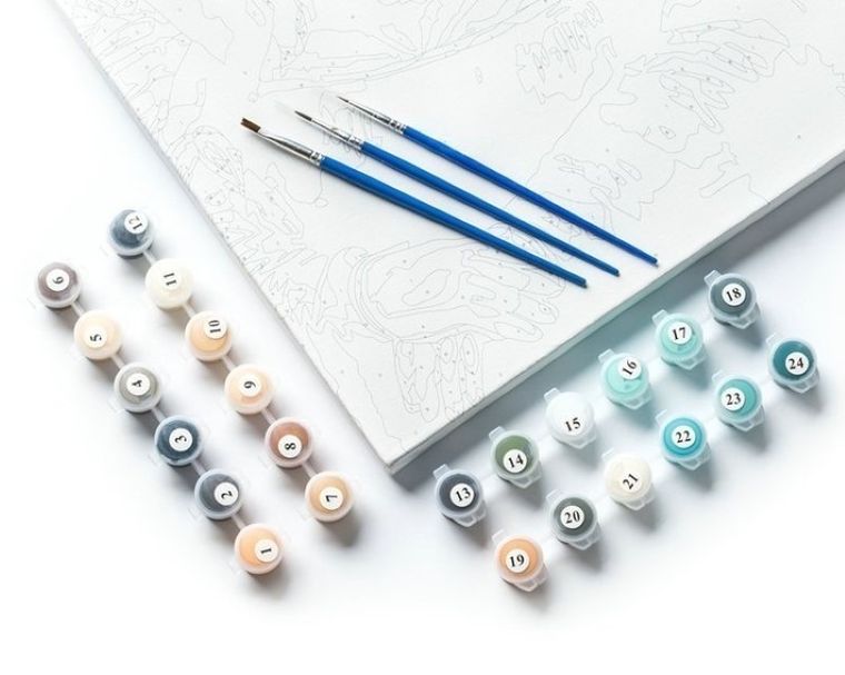 Gruba Mona Lisa, zestaw do malowania po cyferkach