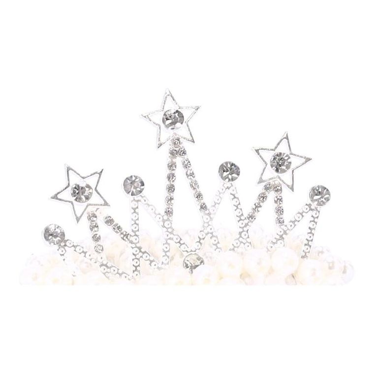 Gumka do włosów z perełkami i koroną