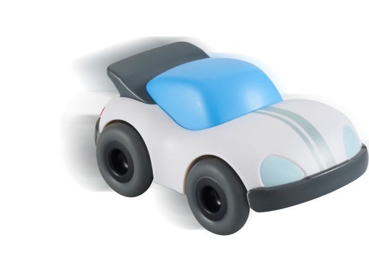 Haba, Kullerbu, sportowe auto, pojazd drewniany, biały