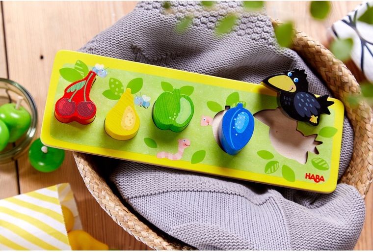 Haba, W ogrodzie, układanka drewniana