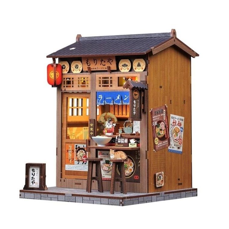 Habarri, Book Nook, Miniaturowy domek, Bar w Tokio, puzzle 3D, 240 elementów