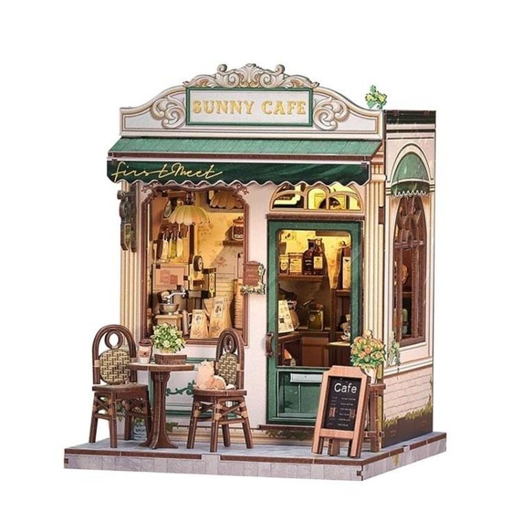 Habarri, Book Nook, Miniaturowy domek, Słodka czekolada, puzzle 3D, 242 elementów