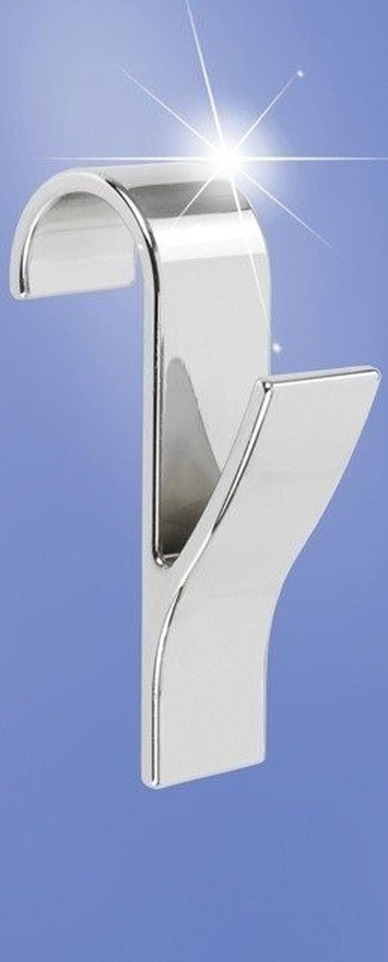 Haczyk, wieszak na grzejnik żeberkowy, chrom, 4 szt.